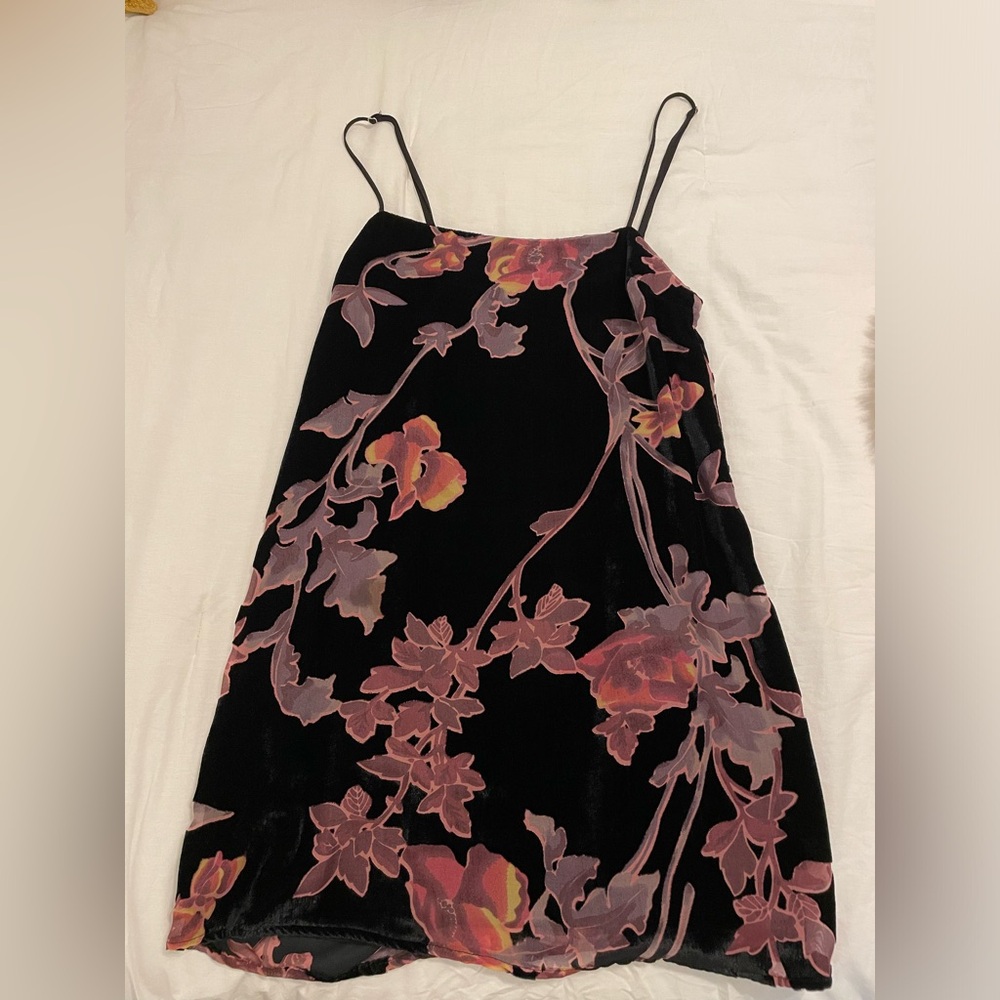 Boutique velvet floral dress